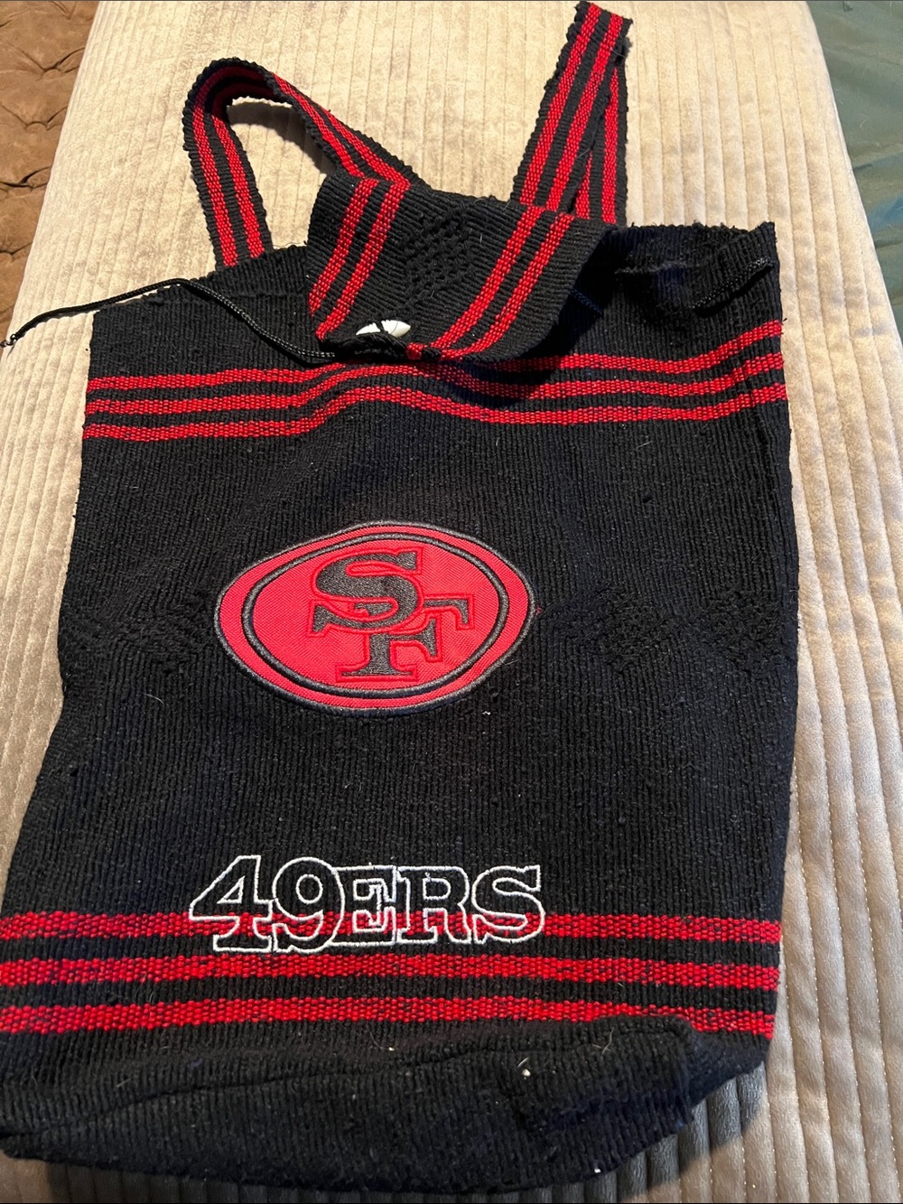 San Francisco 49ers Knit Beanie - Black & Red